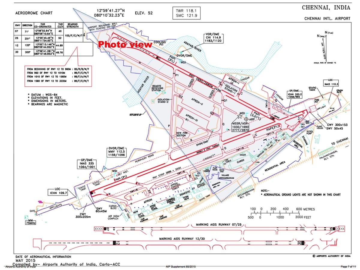 チェンナイ国際空港地図