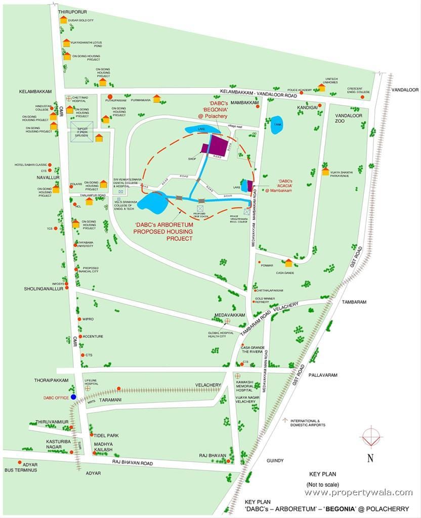 Velacheryチェンナイ地図